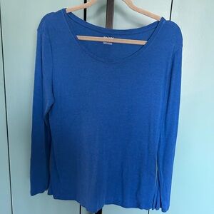 Daisy Fuentes Royal Blue Long Sleeve Blouse
